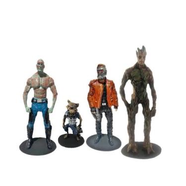Imagem de Kit 4 Bonecos Guardiões da Galaxia Vingadores Senhor das Estrelas Groo
