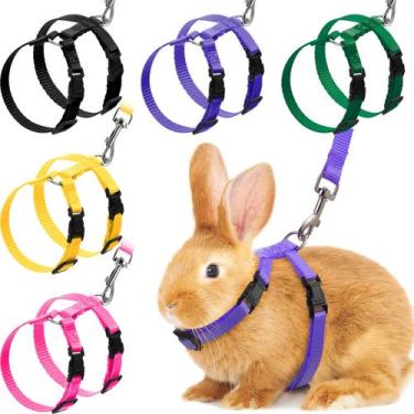 Imagem de Conjunto de arnês e coleira para animais de estimação para coelho, gat