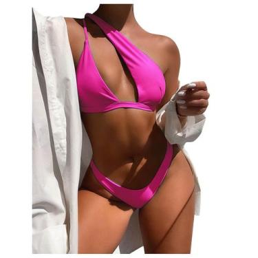 Imagem de Biquíni feminino cintura alta controle de barriga de duas peças maiô t