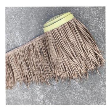 Imagem de Telhado de palha sintética, cobertura de guarda-chuva de rolo de palha artificial mini bar teto pátio guarda-sol, rolos de palha para tiki bar jardim pátio cerca decoração de festa de longa duração