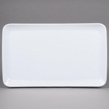 Imagem de Travessa de servir retangular, 45,7 cm x 28 cm, melamina, branca