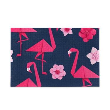 Imagem de WELLDAY Quebra-cabeça flamingo flores tropicais 500 peças grande jogo de arte para adultos adolescentes