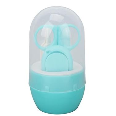 Imagem de ZJchao Kit de Unhas para Bebês, Mini Tesoura Com Lâmina Segura, Cabeça de Aço Inoxidável Com Alça Antiderrapante, Pinça de Cabeça Redonda, Lixa de Unhas para Conjunto de Manicure