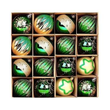 Imagem de Conjunto De 16 Bolas De Natal Inquebráveis Para Decoração De Árvore De
