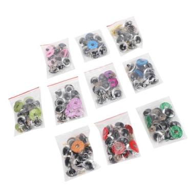 Imagem de Luqeeg Olhos de Segurança Com Brilho de Plástico para Brinquedos de Pelúcia, Suprimentos de Artesanato DIY para Bichos de Pelúcia, Olhos de Boneca de 20 Mm de 100 Peças Com Brilho Colorido para Fabricação de Brinquedos de Fantoches (plástico 4)