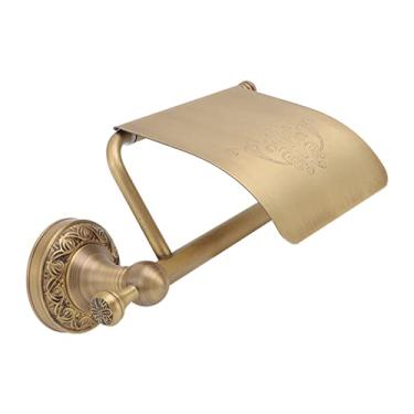 Imagem de aqxreight Suporte de Toalha de Antigo Montado na Parede Cobre AçO Inoxidável Cabide de Armazenamento de Rolo de Tecido para Banheiro Instalar Apenas Conveniente um Suporte de Design de Tempo a