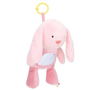 Imagem de Jiawu Brinquedo Musical de Pelúcia Bonito para bebê Dormir, Brinquedo Musical de Pelúcia para Recém-nascidos, Berço de Criança, de Auxílio para Dormir para Uso Portátil (Coelhinho Rosa)