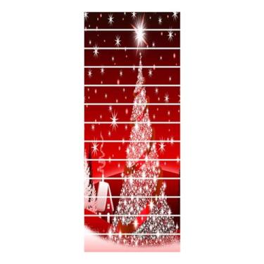 Imagem de Wswqop Adesivos 3D de Natal para Escadas/Adesivos de Parede/Adesivos Removíveis de Árvore de Natal para Azulejos, Cozinha, Decoração de Natal, 13 unidades, Tamanho real