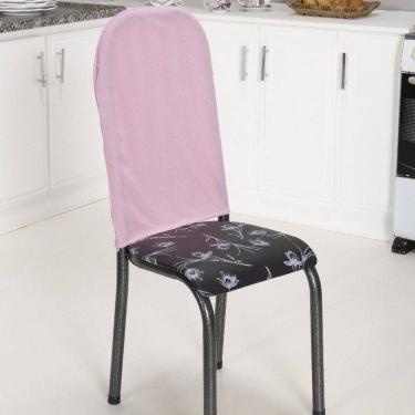 Imagem de Kit 6 Capas Encosto Cadeira Ferro Tubular Cozinha E Jantar
