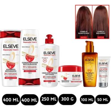 Imagem de KIT Elseve Reparação Total 5 Loreal Paris Mascara Cicatri Oleo Extraor