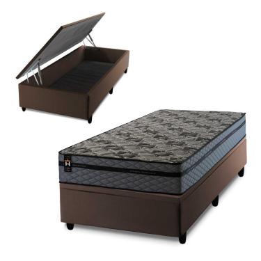 Imagem de Cama Box Baú Montreal 96x203 com Molas Ensacadas King House