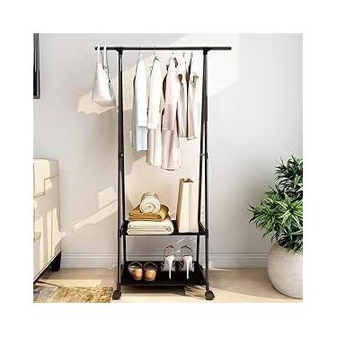 Imagem de Arara Estante Organizador De Roupas Cabideiro e Multiuso Arara Com Rod