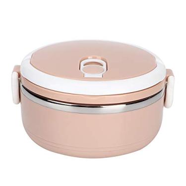 Imagem de Lancheira De Capacidade Rosa OKJHFD, Camada única De Aço Inoxidável Portátil Lancheira De Macarrão De Arroz Com Isolamento Térmico Boa Vedação Recipiente De Comida Com Orifício De Ar