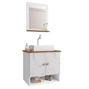 Imagem de Gabinete Banheiro Deli Cuba Torino Bco Torneira DL08 Val ABS - Loja Do