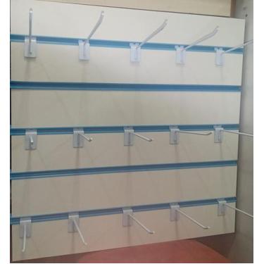 Imagem de Painel canaletado 60x60 branco kit  2 unidade e 20 gancho - LOJA & CIA