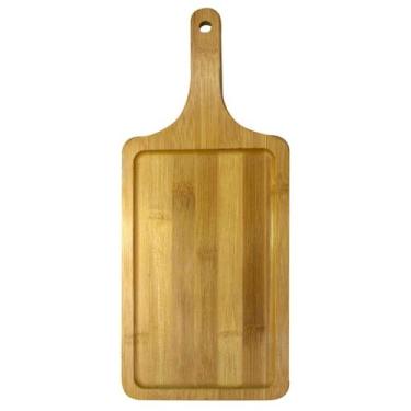 Imagem de Bandeija petisqueira tábua bambu p queijos e cortes - CASITA