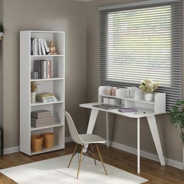 Imagem de Conjunto Escrivaninha Sofia e Estante com Diversos Nicho Multy - Artel