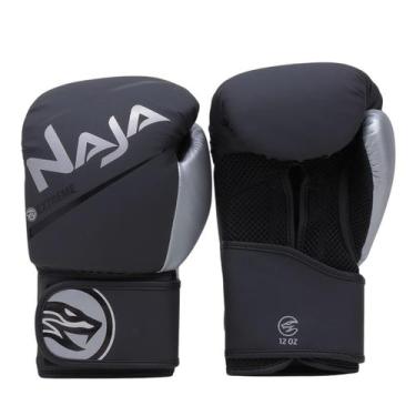 Imagem de Luva de Boxe Muay Thai Naja Extreme, Preto, Prata, 12 oz