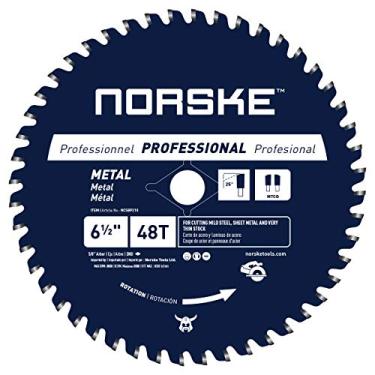 Imagem de Norske Tools Lâmina de serra de corte de metal NCSBP210 1,27 cm 48T para telhado de aço, revestimento de metal, tubo de aço, parafusos de aço e mais furo de 1,5 cm com diamante Knockout