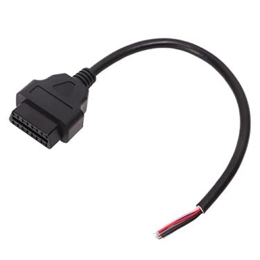 Imagem de Grcfumo 3pcs adaptador de cabo obd2, macho de 16 pinos para colorir extensão de diagnóstico de fio desencapado, conector de extensão de diagnóstico para veículo