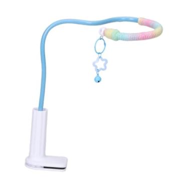 Imagem de IEUDNS Suporte para, suporte portátil para periquitos e araras, brinquedo multifuncional, poleiro, pimenta, plataforma de mesa estável para, Azul