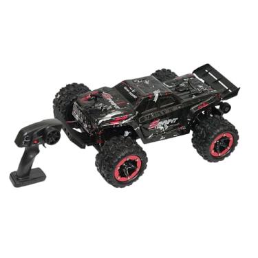 Imagem de Almencla Carro de controle remoto modelo 1/18 resistente 40km/h alta velocidade presentes 380 motor brinquedos acessório para crianças adultos adolescentes, Preto Vermelho