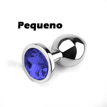 Imagem de Plug anal metal joia tamanho p pequeno - SEXY IMPORT, AZUL