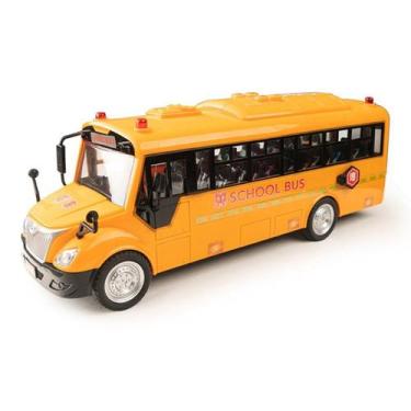 Imagem de Ônibus Escolar Brinquedo Moe Veículos Diecast Amarelo Grande Liga Pu -