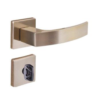 Imagem de Fechadura Banheiro Roseta S4cm Latonado Quadratta Curva Aliança