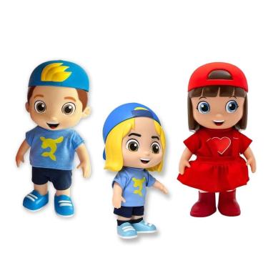 Imagem de Kit 3 Bonecos Luke - Gi - Luccas Neto Os Aventureiros Rosita