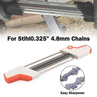 Imagem de Afinador de Corrente Serra Elétrica 2 em 1 Ferramentas Afiação com Arquivo Fácil Ferramenta Aperfeiçoamento Manual Cabo Ergonômico Forma Otimizada para Guiagem Precisa Afia Dentes e Calibre Profundida