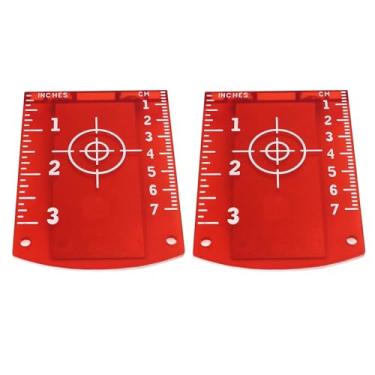 Imagem de Refletor Infrarroxo de Alvo Magnético para Nível Nivelamento Montado em Parede Alta Visibilidade Leitura Rápida ABS Aplicação Amplia 2PCS
