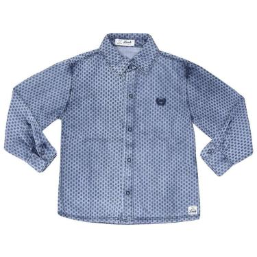 Imagem de Camisa Infantil Look Jeans Manga Longa Jeans - 1 - UNICA-Masculino