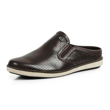Imagem de Sapatênis Mule Calprado Couro Perfuros Dia a Dia Masculino-Masculino