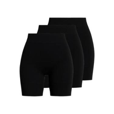 Imagem de Kit com 3 Bermudas Feminina Modeladora Liz 74394 Bege-Feminino