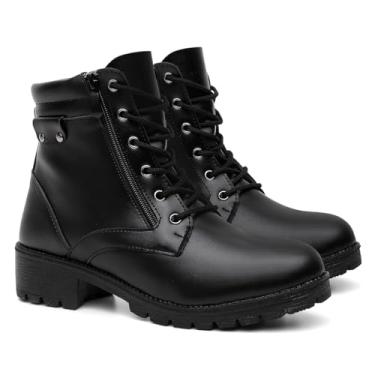 Imagem de Coturno Feminino Bota Botinha Cano Curto Flexivel Macia Confortavel (Moderno, BR, Adulto, Numérico, 36)