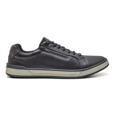 Imagem de TENIS CASUAL MASCULINO PRETO EM COURO LEGITIMO CONFORTAVEL MAIS VENDIDO (Preto, BR, Adulto, Numérico, 41)