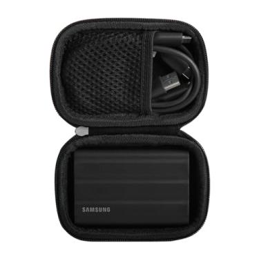 Imagem de Hermitshell Capa rígida de viagem para Samsung T7 Shield 2TB / 1TB / 4TB, SSD portátil, USB 3.2 Gen2 unidade externa de estado sólido (preta, capa para 1 disco rígido)