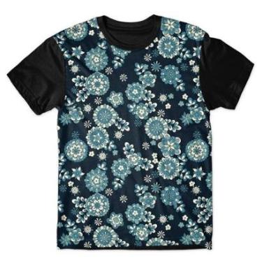 Imagem de Camiseta As Braba Masculina Flores Azuis Full Print-Masculino