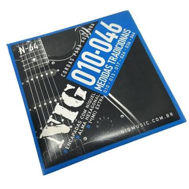 Imagem de Encordoamento NIG 10-46 Guitarra Profissional + 1 corda extra + palhet