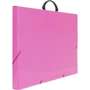 Imagem de Maleta Plástica com ALÇA Colors A3 Rosa 35X33X50,5 CM - Polibras
