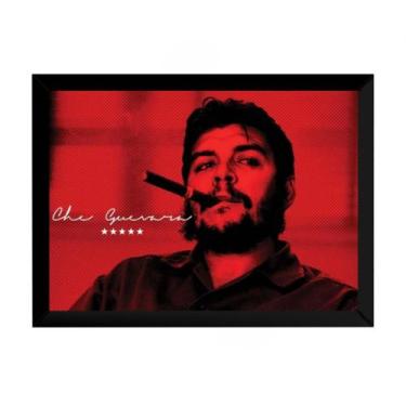 Imagem de Quadro Che Guevara Viva Comunismo Foto Arte Moldurada - Fanarte