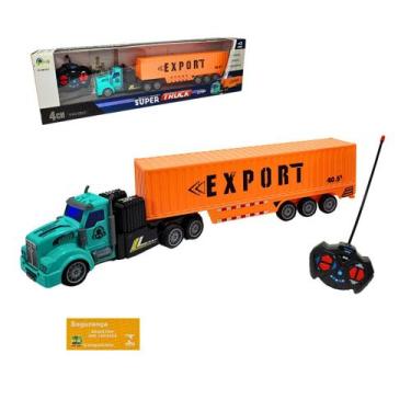 Imagem de Caminhao Super Truck Controle Remoto Toyking Bau Cabine Avancada