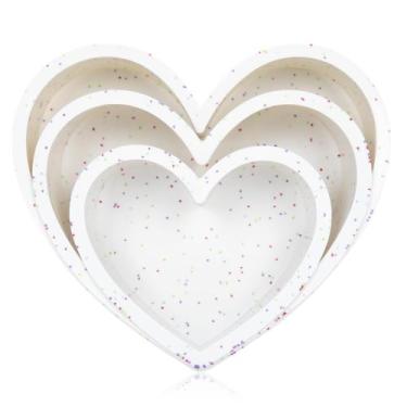 Imagem de Conjunto de Panelas de Bolo em Formato de Coração AOTASO - 3 Peças (15