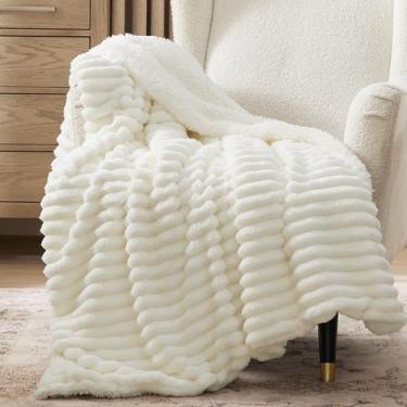Imagem de Cobertor Sherpa Bedsure para Sofá - 130x150cm - Branco