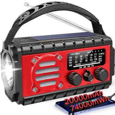 Imagem de Rádio de emergência Aivica 20000mAh SW/NOAA/AM/FM Weather Radio