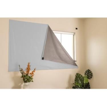 Imagem de Painel Blackout com Carrapicho adesivo para Sala Quarto Cozinha 1,35 CMS X 1,75 CMS (Branco)