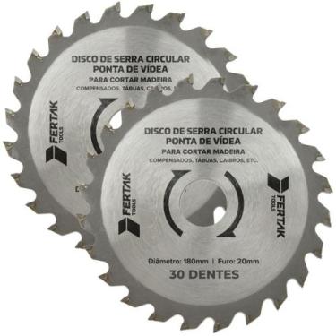 Imagem de Disco De Serra Circular Ponta Vídea 30 Dentes 20X180Mm 02 Un - Fertak