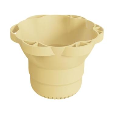 Imagem de Zialofi Escovas de maquiagem de silicone tigela de armazenamento, ferramenta de limpeza por portátil para matagador para pincel de tinta seca ao ar, Amarelo