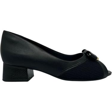 Imagem de Sapato Feminino Peep Toe Casual Dia a Dia Passeio Trabalho Para Joanetes Ultra Conforto Comfortflex 2564402